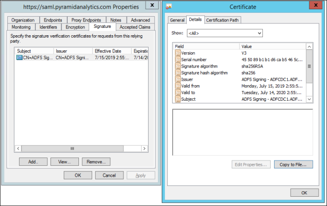ADFS SAML Setup
