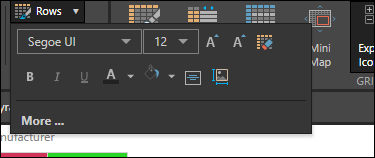 Grid Rows and Columns Settings