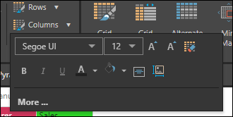 Grid Rows and Columns Settings