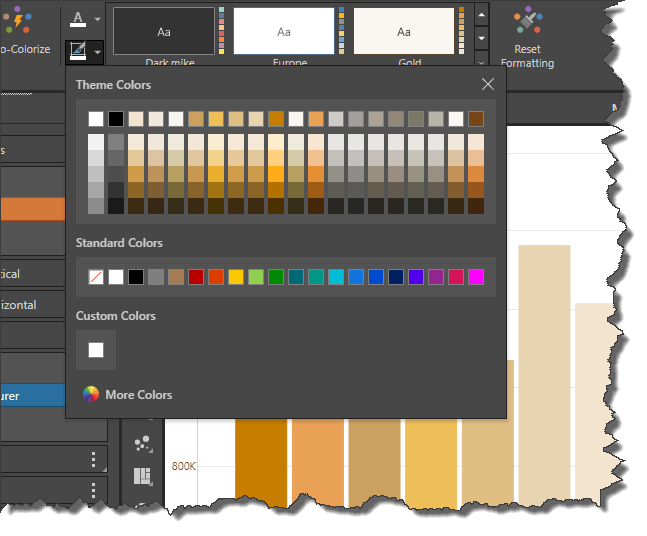 Report Background Color