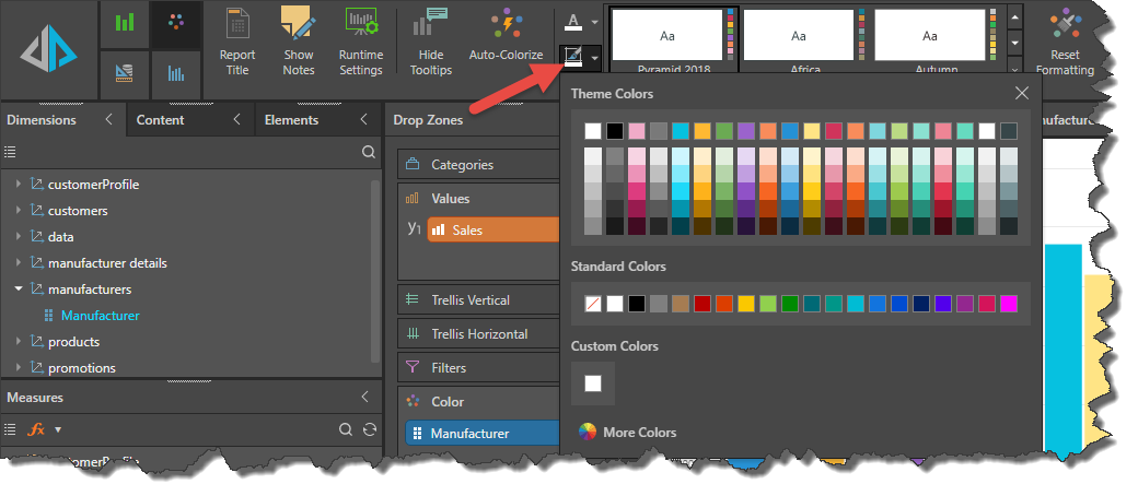 Report Background Color