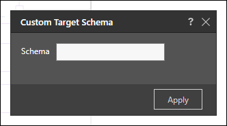 Custom Target Schema