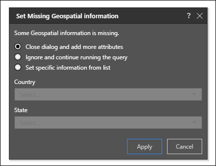 Geospatial Defaults