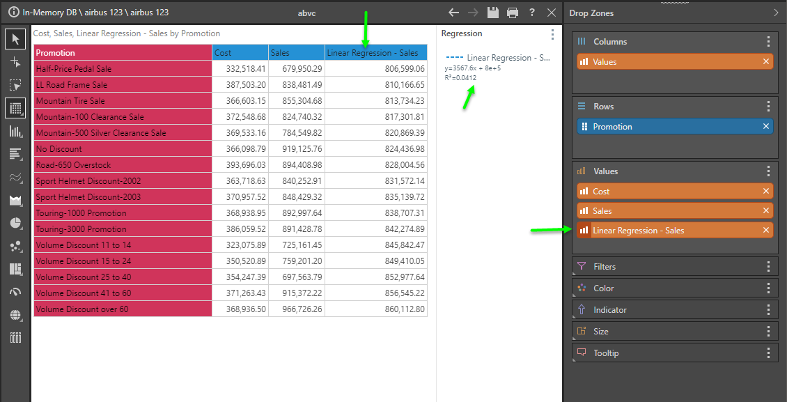 Regression Button Regression Functions