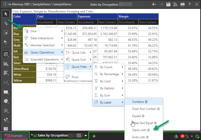 Quick Filter Tooltips Quick Filters